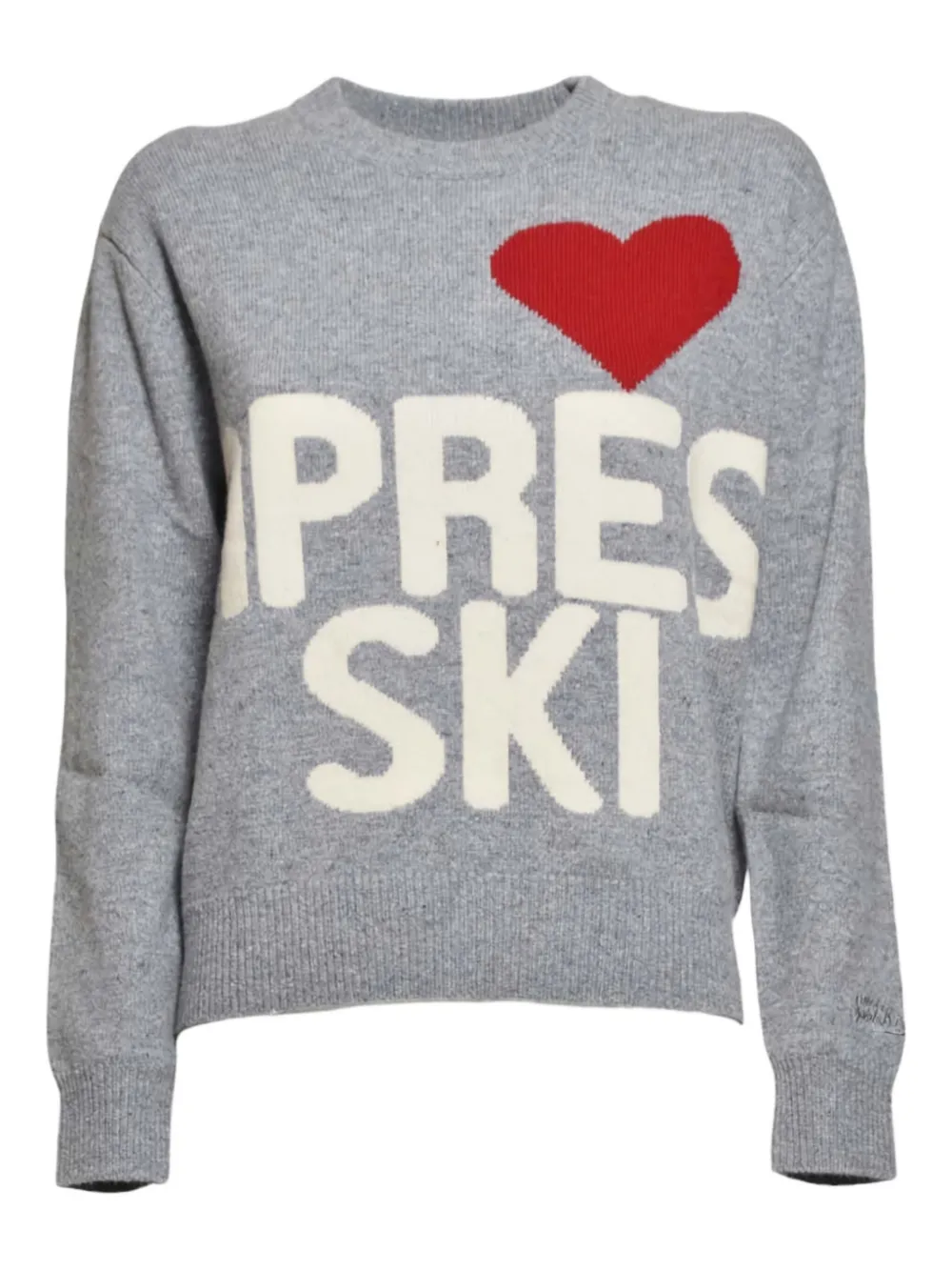 Mc2 Saint Barth Heart-motif Sweater In Gray