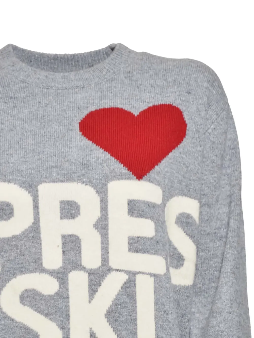 Mc2 Saint Barth Heart-motif Sweater In Gray