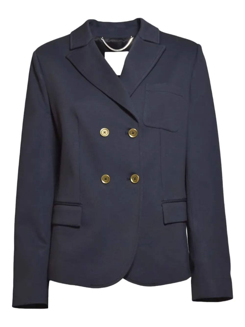 True Royal Double-breasted Blazer In Blue