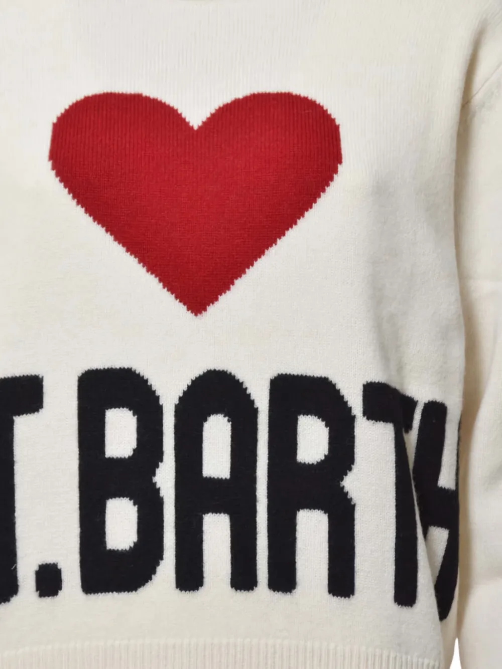 MC2 Saint Barth Kids Kyla Jr trui met geborduurd hart Beige