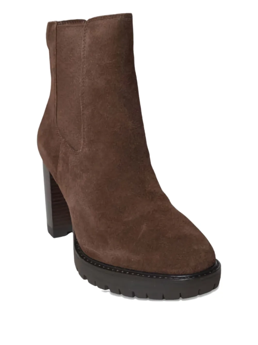 Lauren Ralph Lauren 75 mm suède laarzen met blokhak Bruin