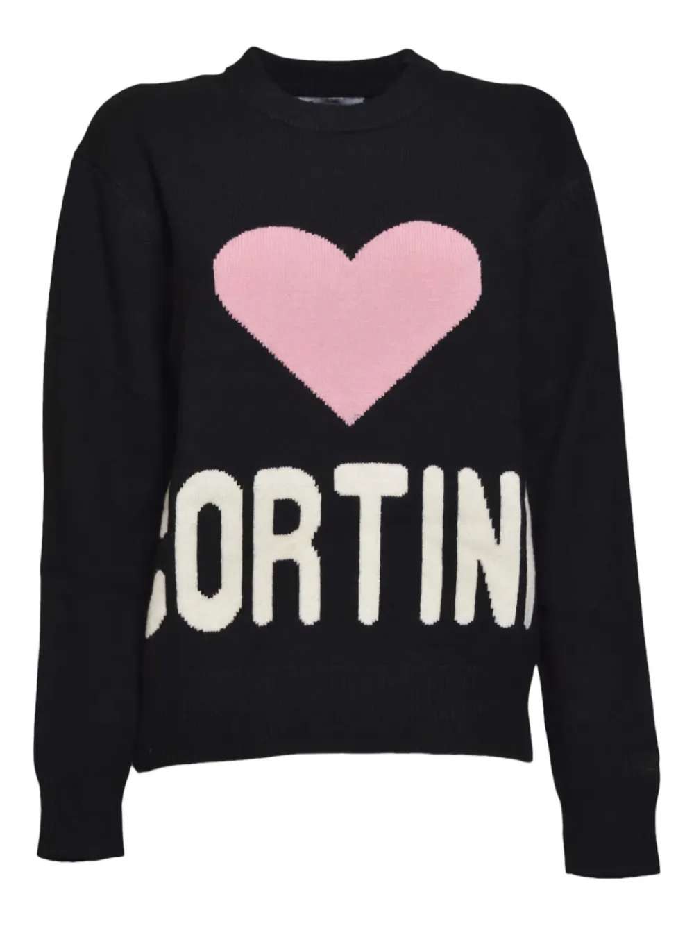 Mc2 Saint Barth Heart-print Sweater In Black