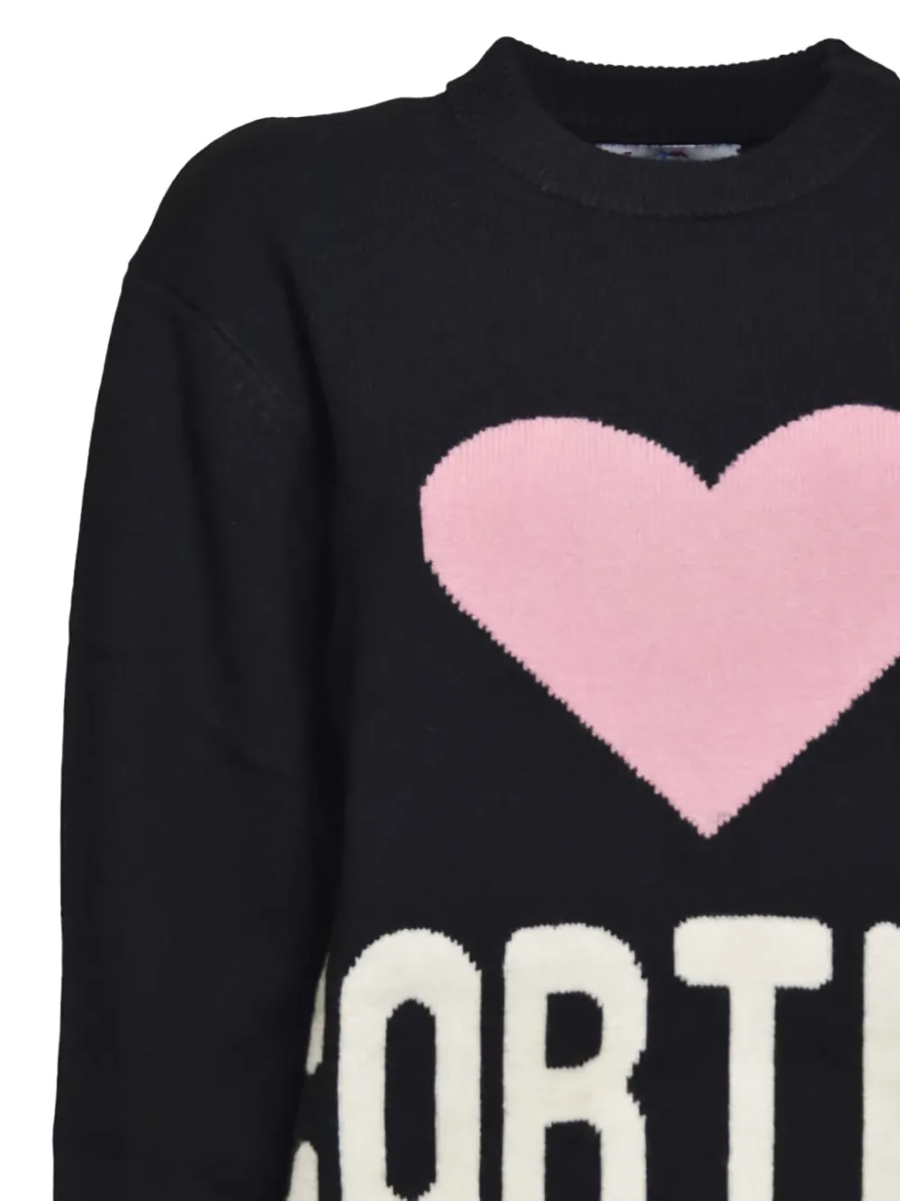 Mc2 Saint Barth Heart-print Sweater In Black
