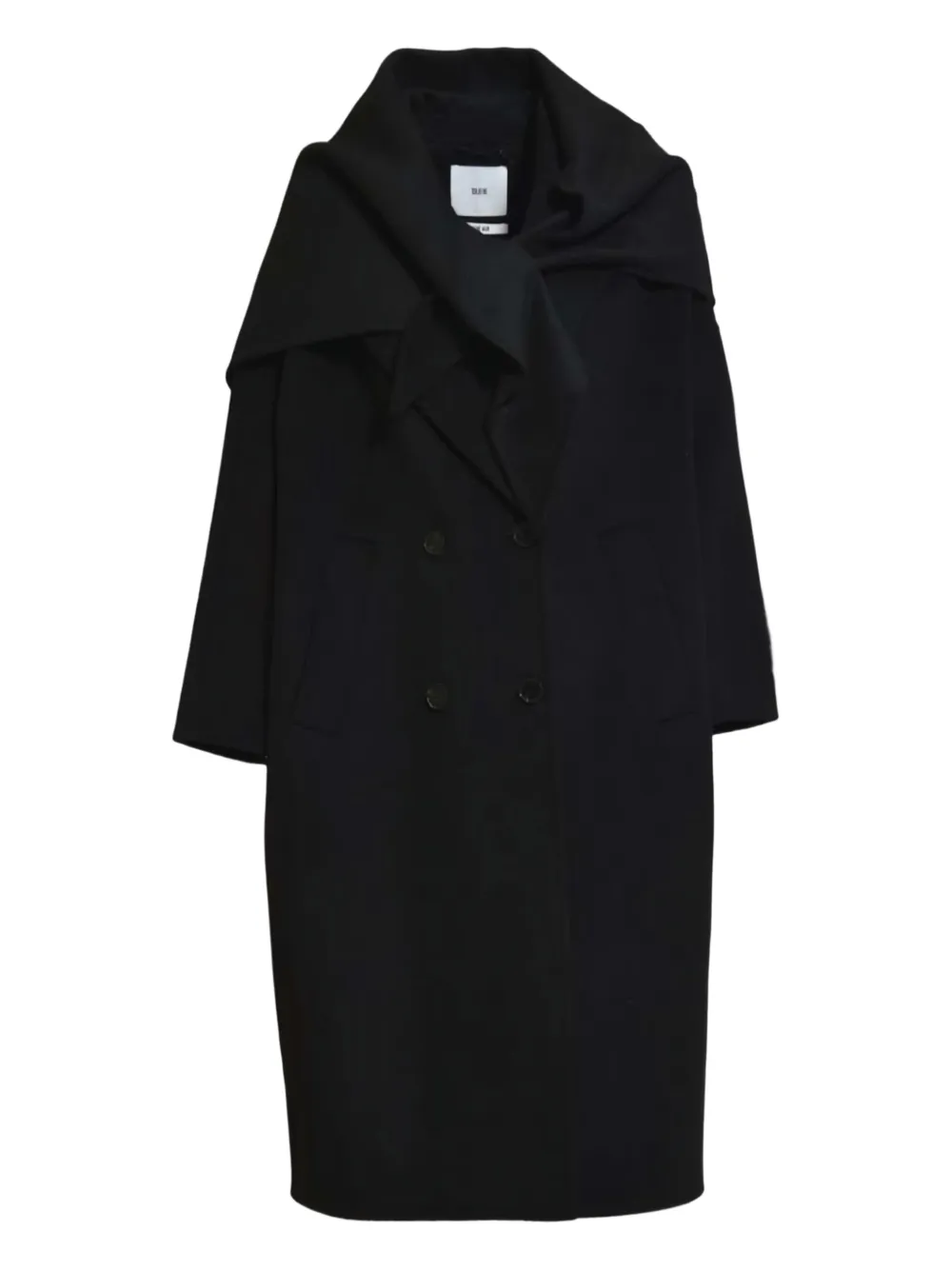 SOLOTRE double-breasted coat | Black | Image 1