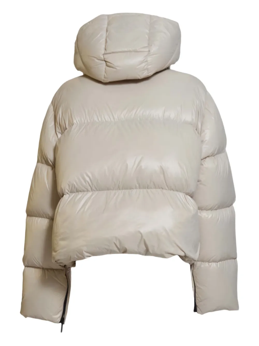 Solotre Hooded Puffer Jacket In White