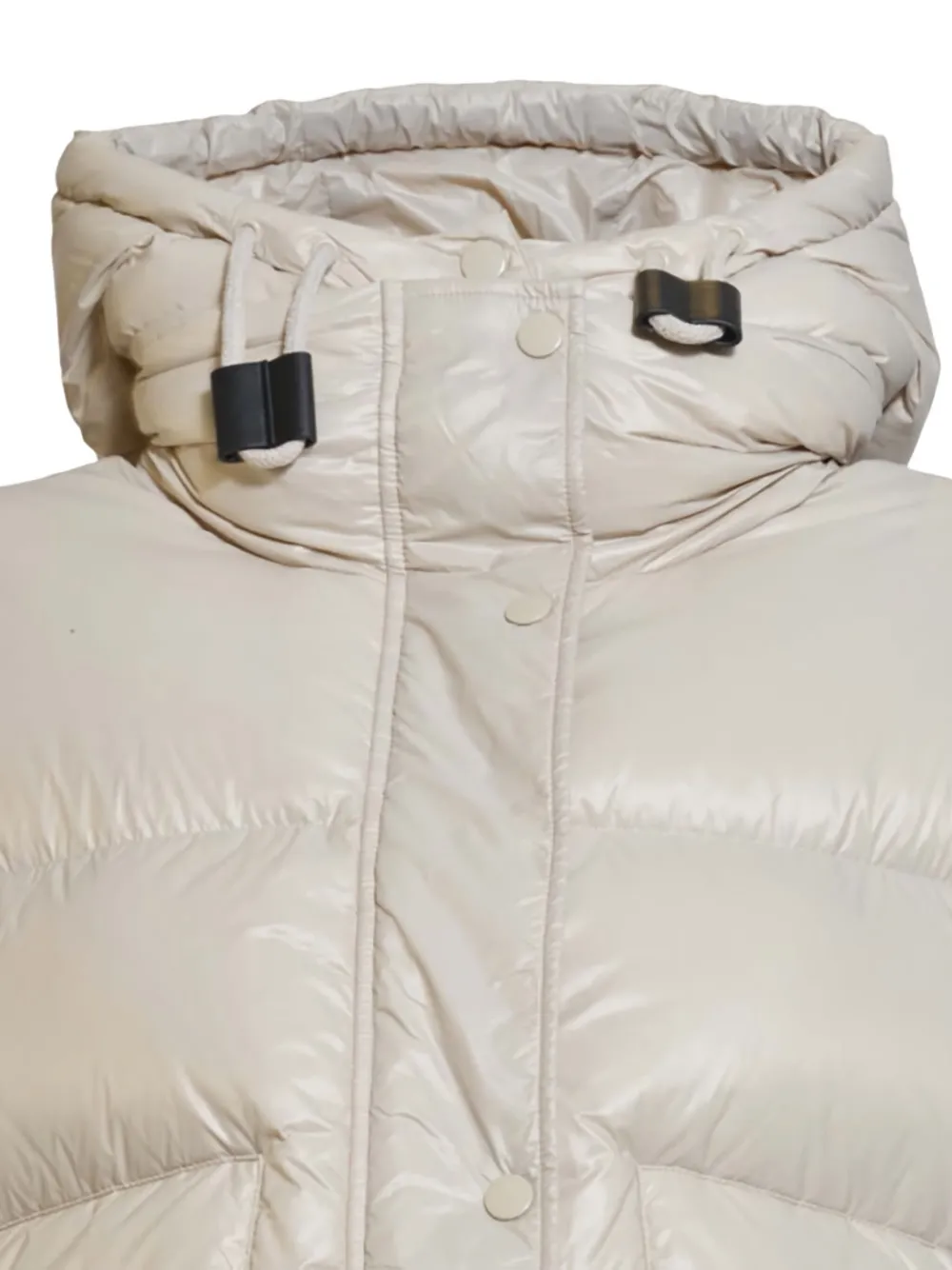Solotre Hooded Puffer Jacket In White