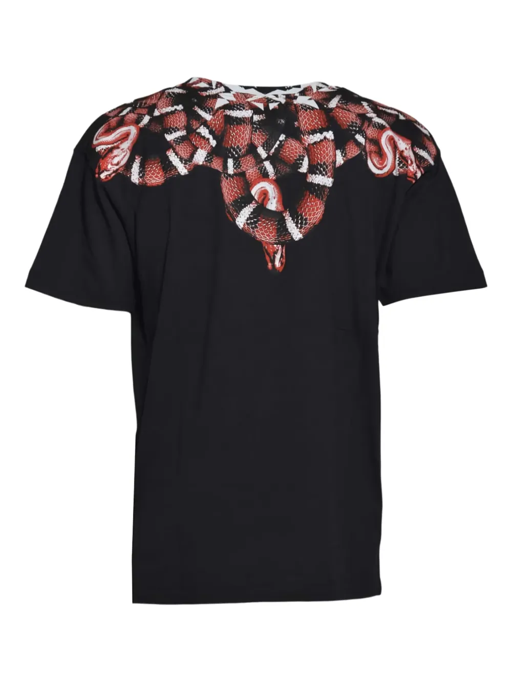 COUNTY OF MILAN T-shirt met slangenprint - Zwart