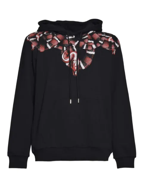 COUNTY OF MILAN hoodie med huva och ormtryck