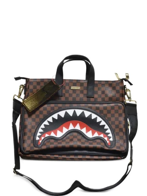 Sprayground checkerboard-patern sawtooth-detail tote bag