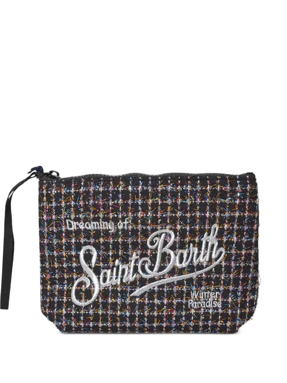 MC2 Saint Barth Clutch com logo bordado | Preto | Image 1