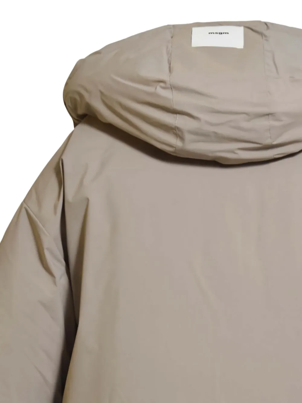 MSGM Kids Donsjack met capuchon Grijs