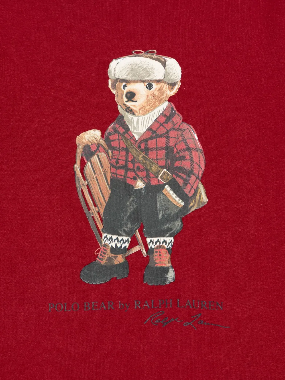 POLO RALPH LAUREN KIDS Sweater met teddybeerprint Rood