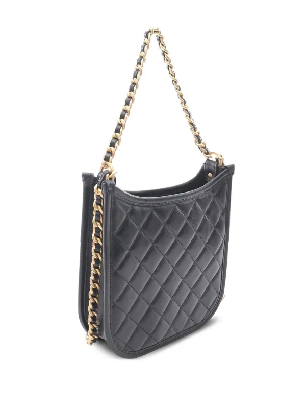 CHANEL Pre-Owned 2021-2025 Small CC Quilted Lambskin Front Pocket