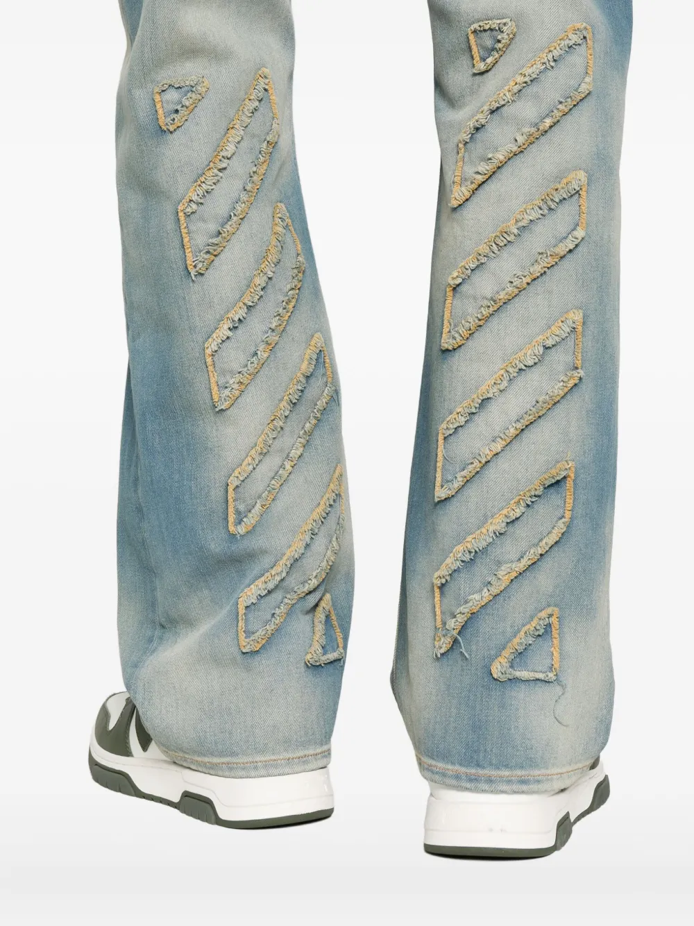 Off-White Jeans met wassing Blauw
