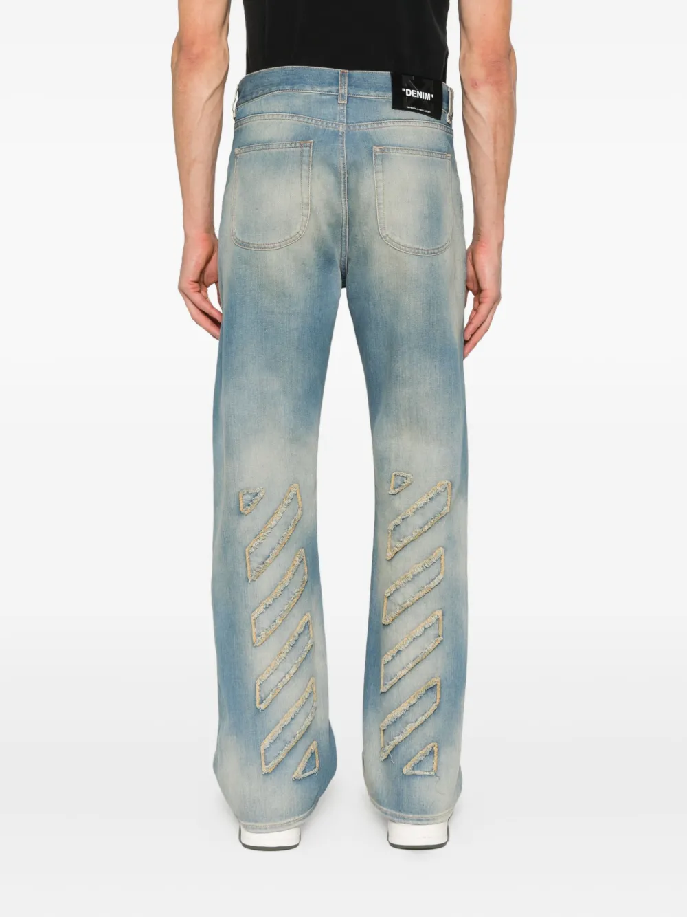 Off-White Jeans met wassing Blauw