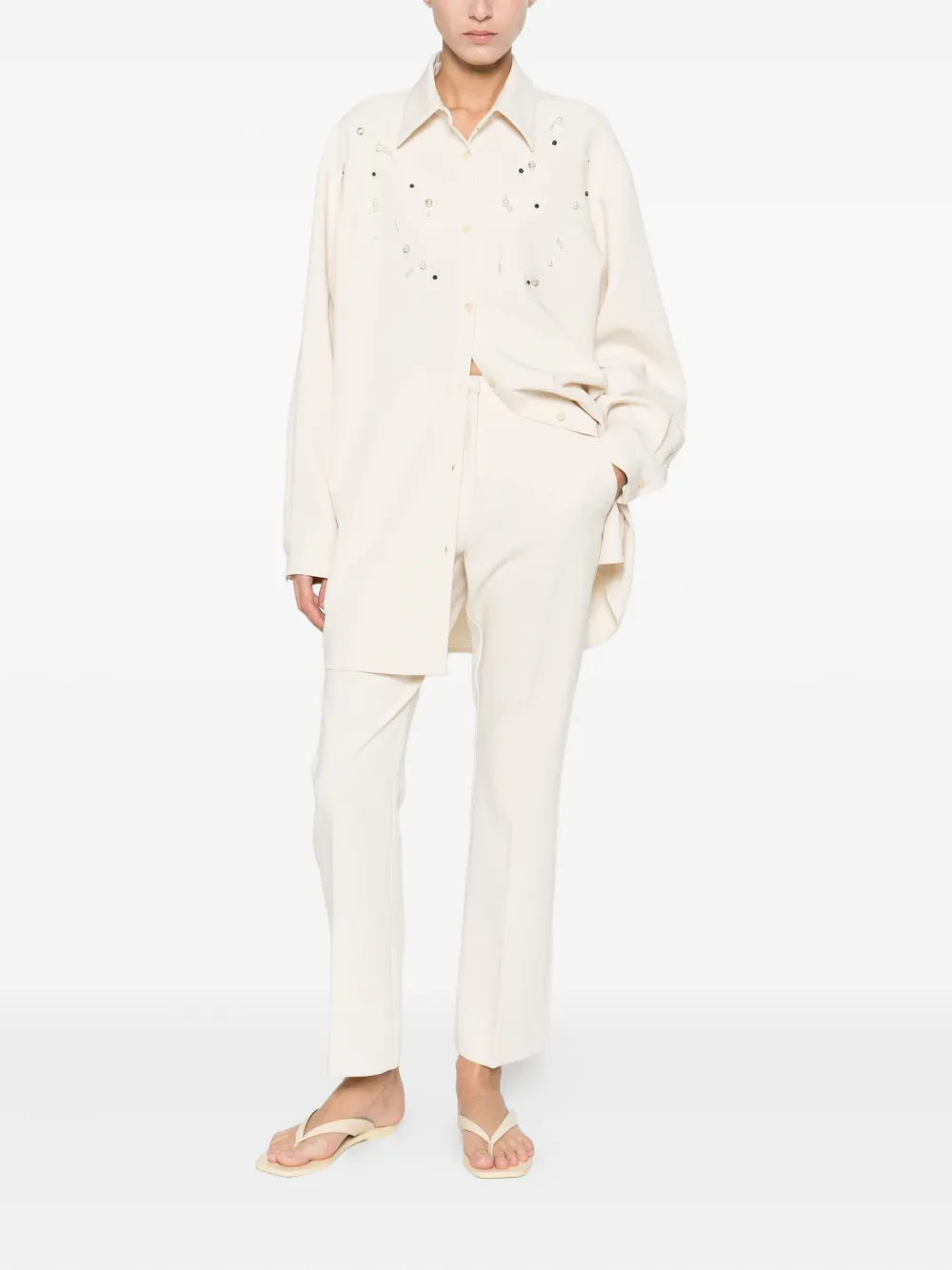 Alysi pearl-embellished trousers (set of two) | Trouser Suits | Image 2