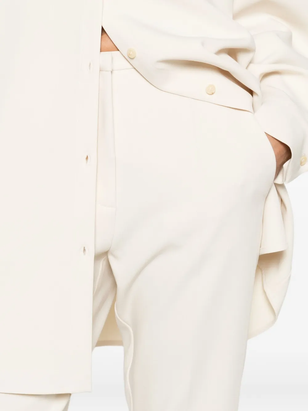 Alysi Tweedelig pak verfraaid met parels Wit