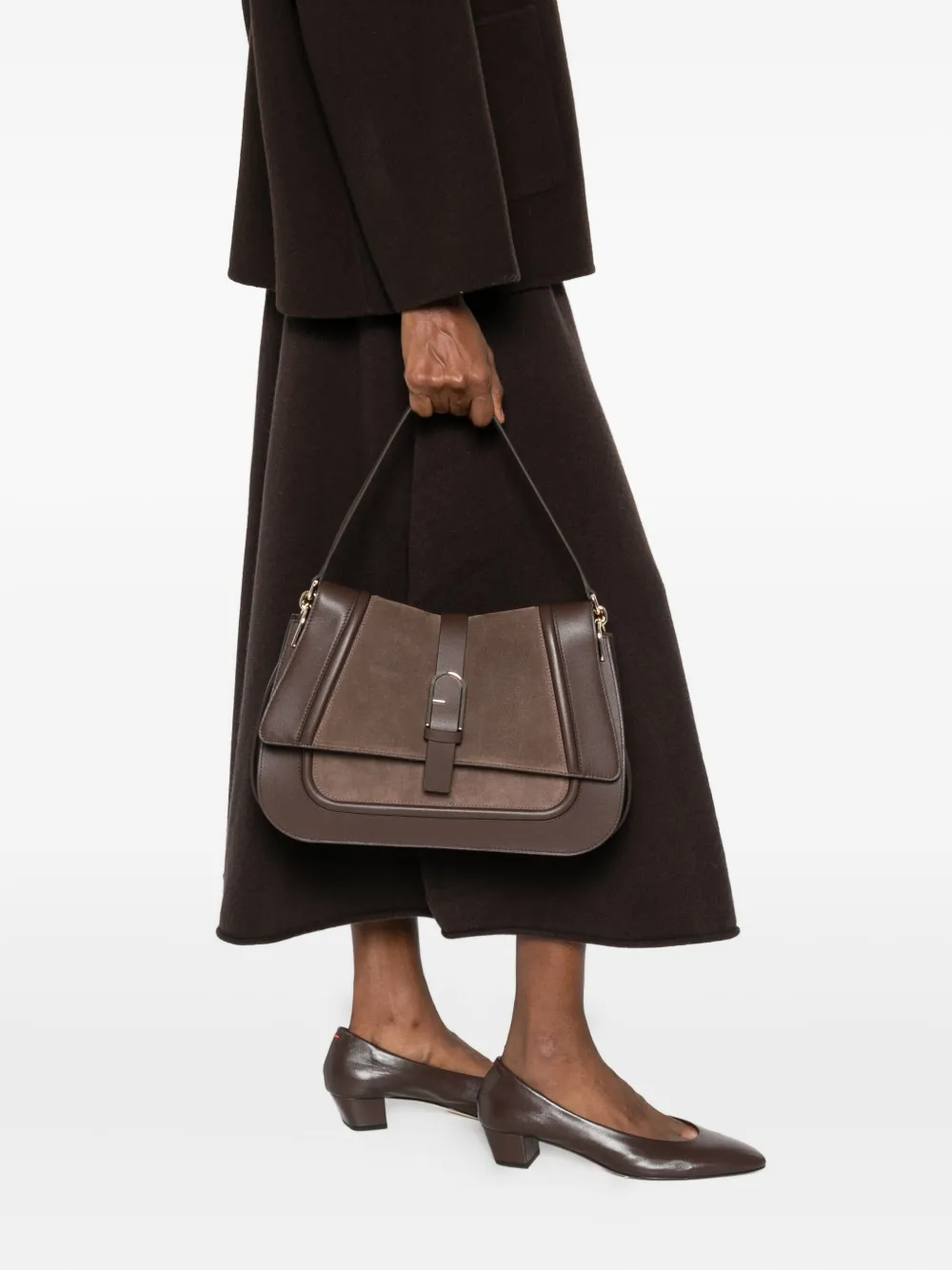 Furla large Flow shoulder bag - Bruin