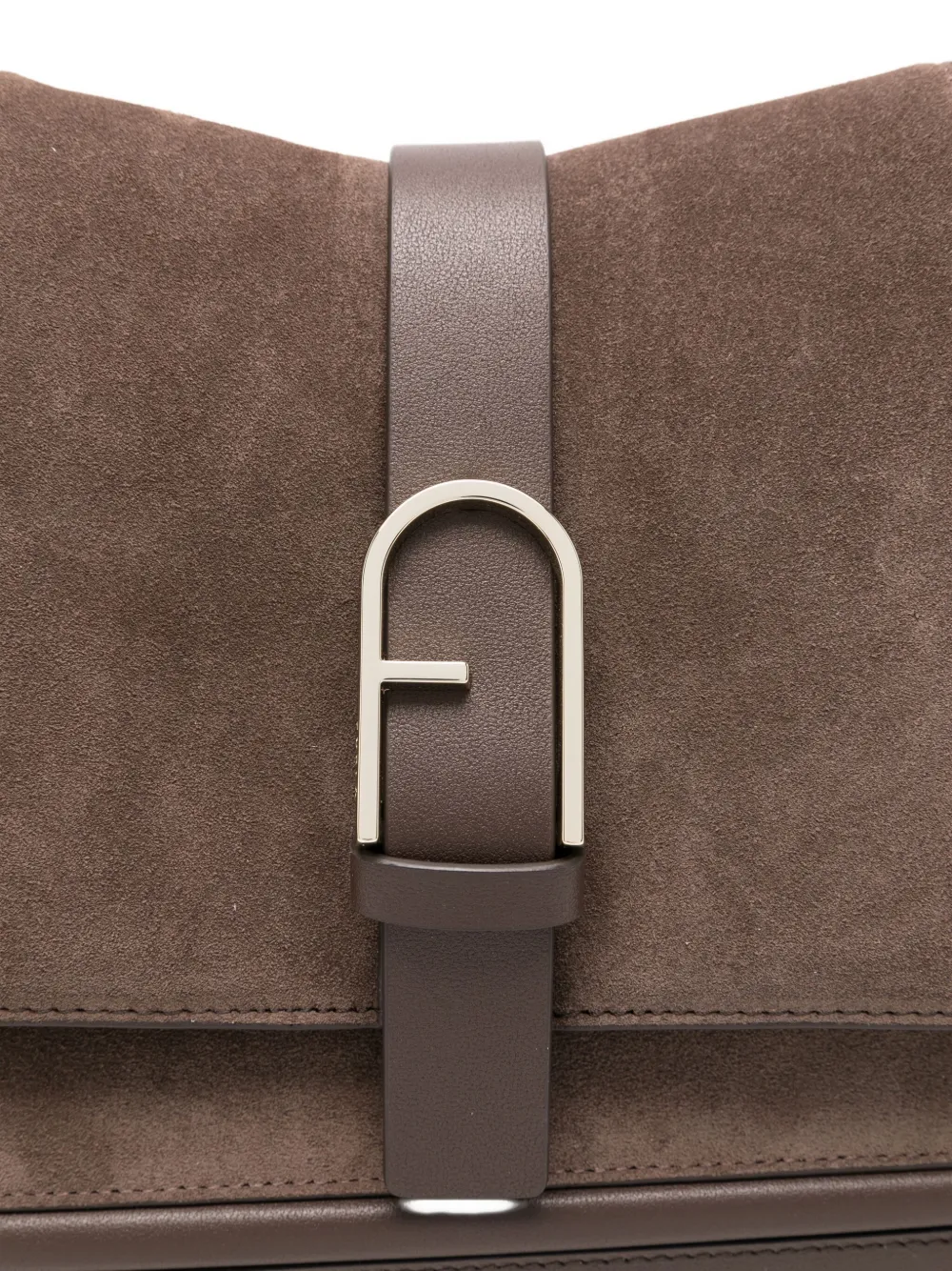 Furla Large Flow Shoulder Bag In Orange