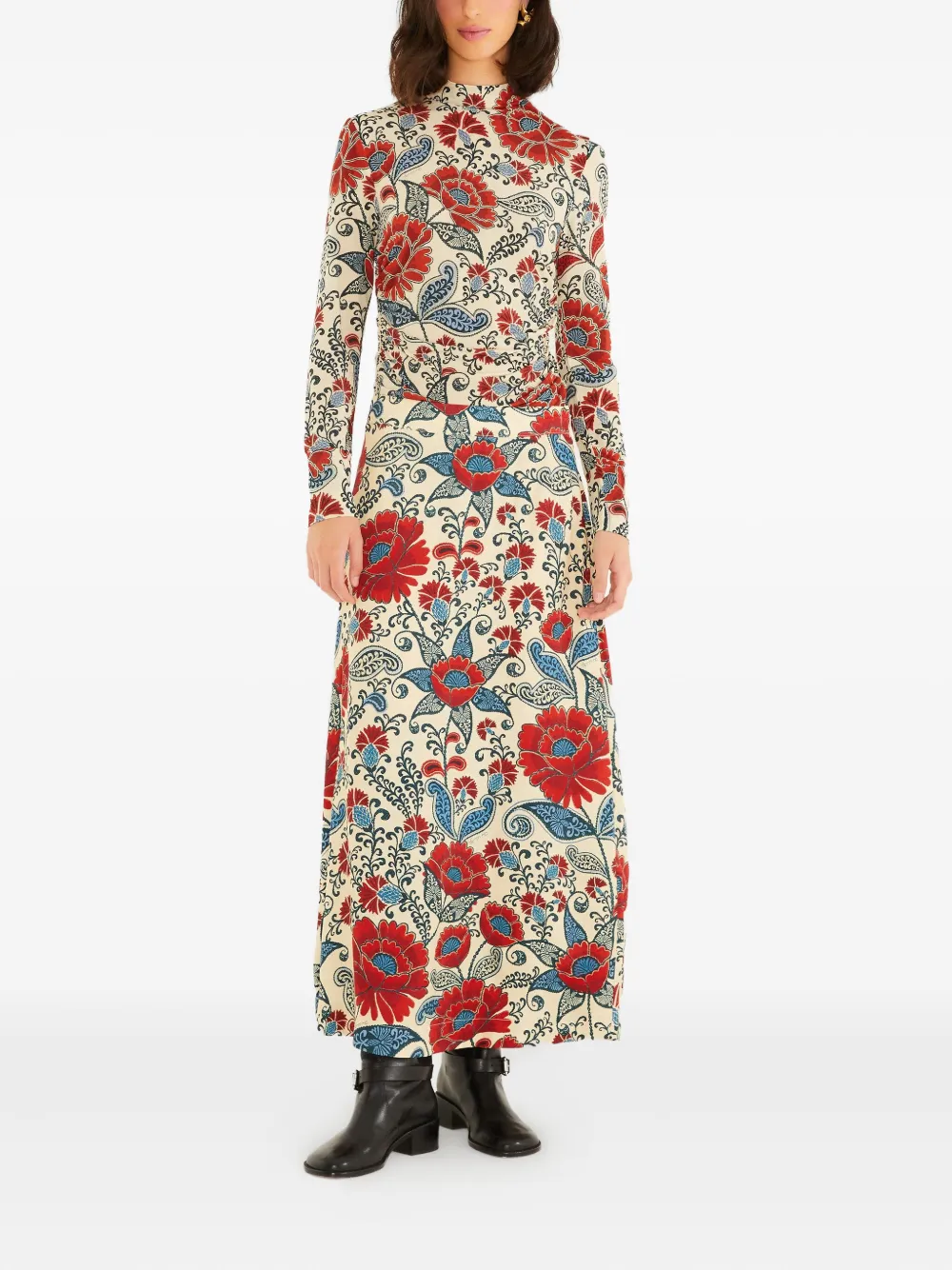 FARM Rio floral maxi skirt - Beige