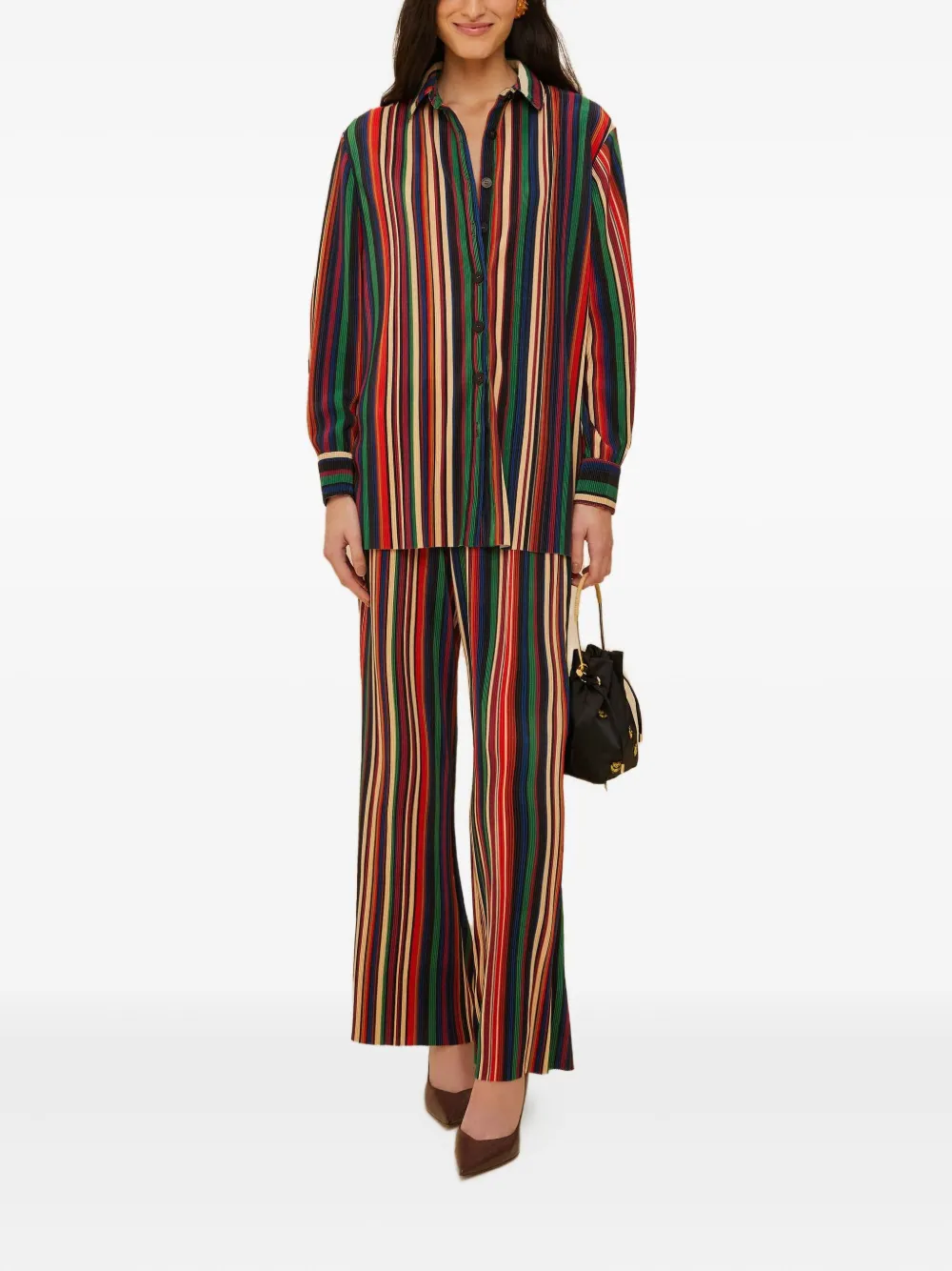 FARM Rio striped trousers - Zwart