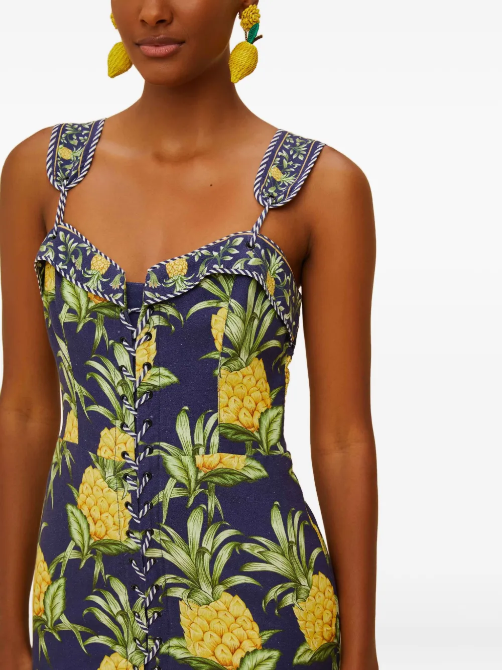 FARM Rio Mini-jurk met print Blauw