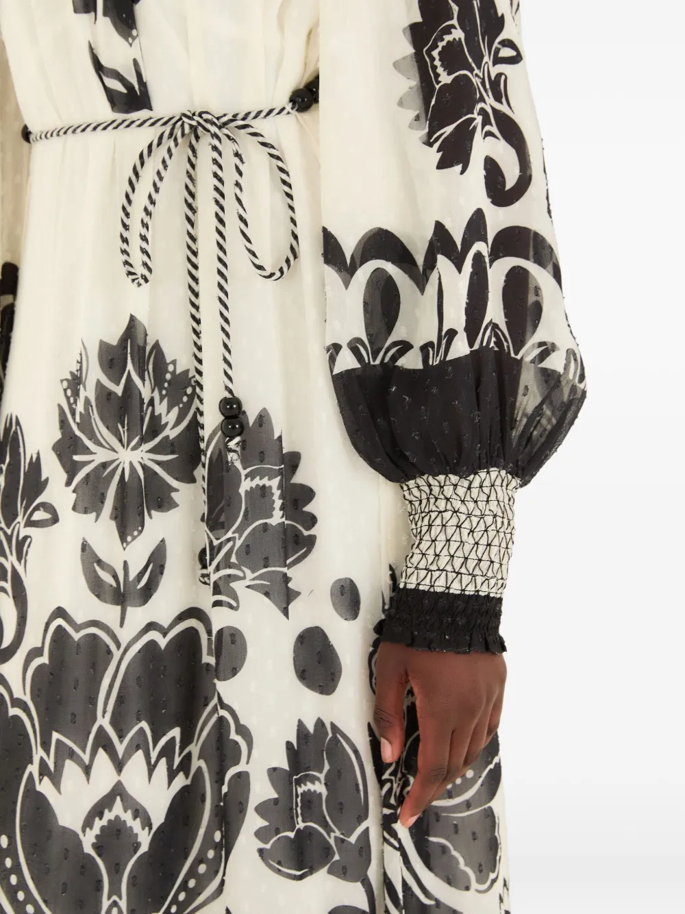 FARM Rio Arabesque maxi-jurk met bloemenprint Wit