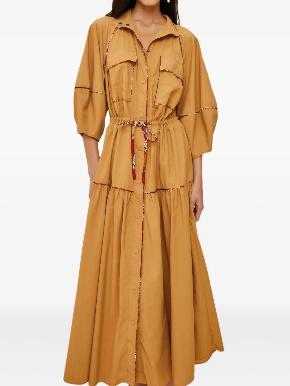 FARM Rio tiered drawstring midi dress | Day Dresses | Image 2