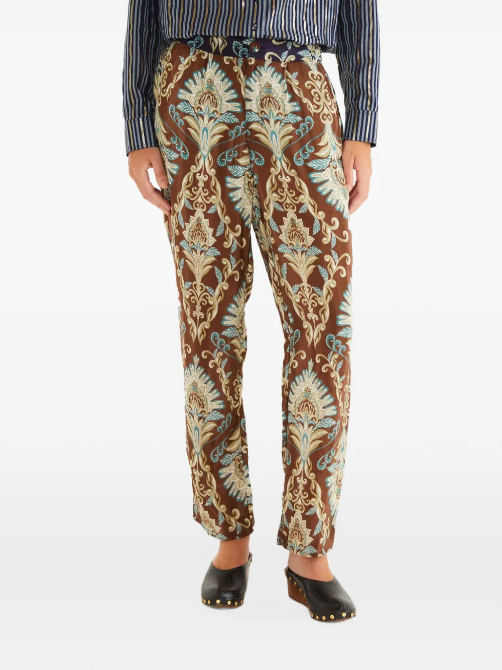 FARM Rio Broek met print Bruin