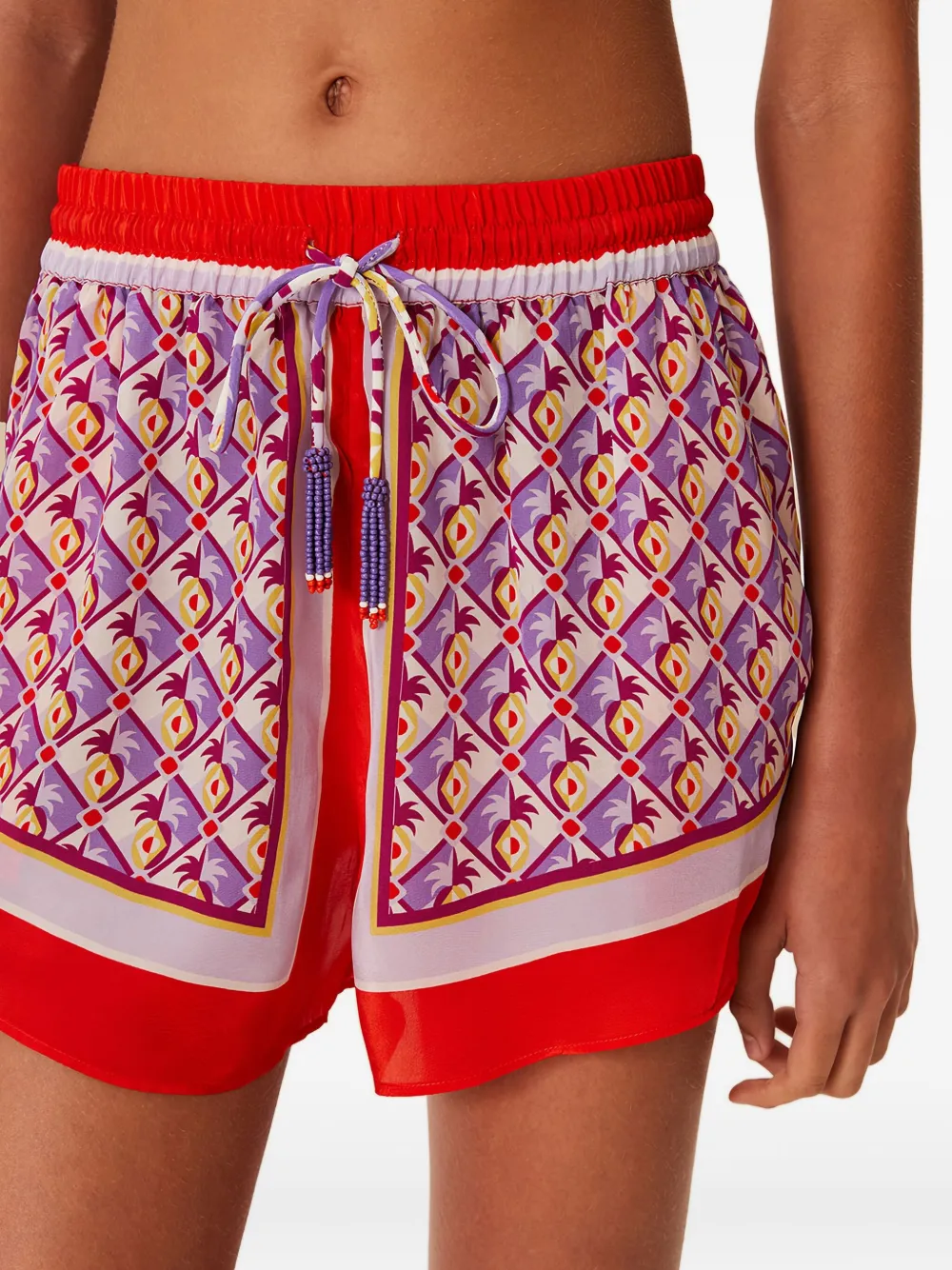 FARM Rio Shorts met grafische print Paars