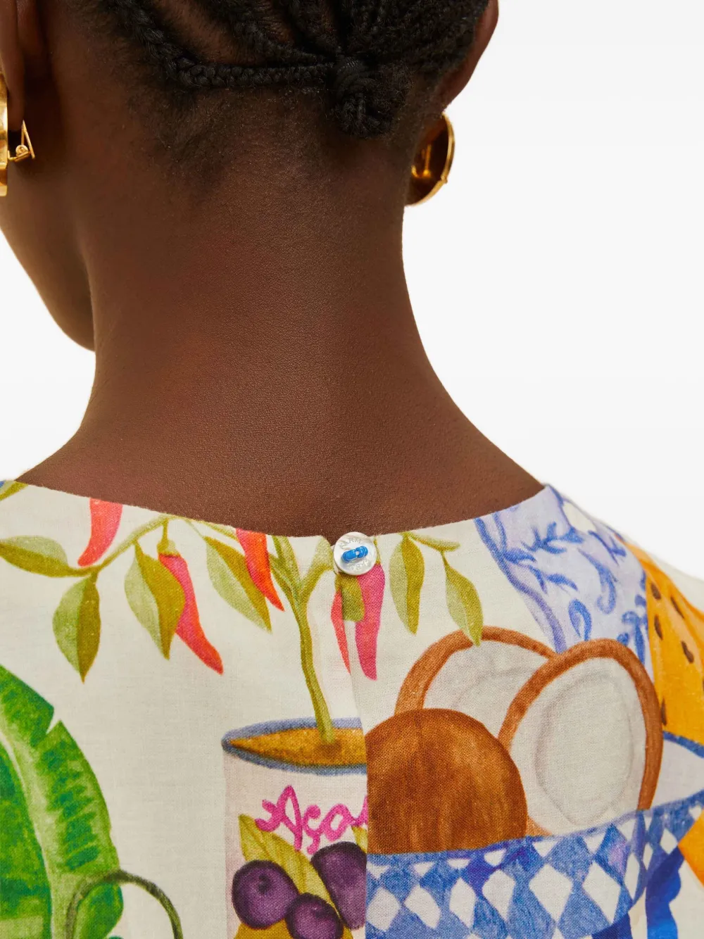 FARM Rio Top met patroon Wit