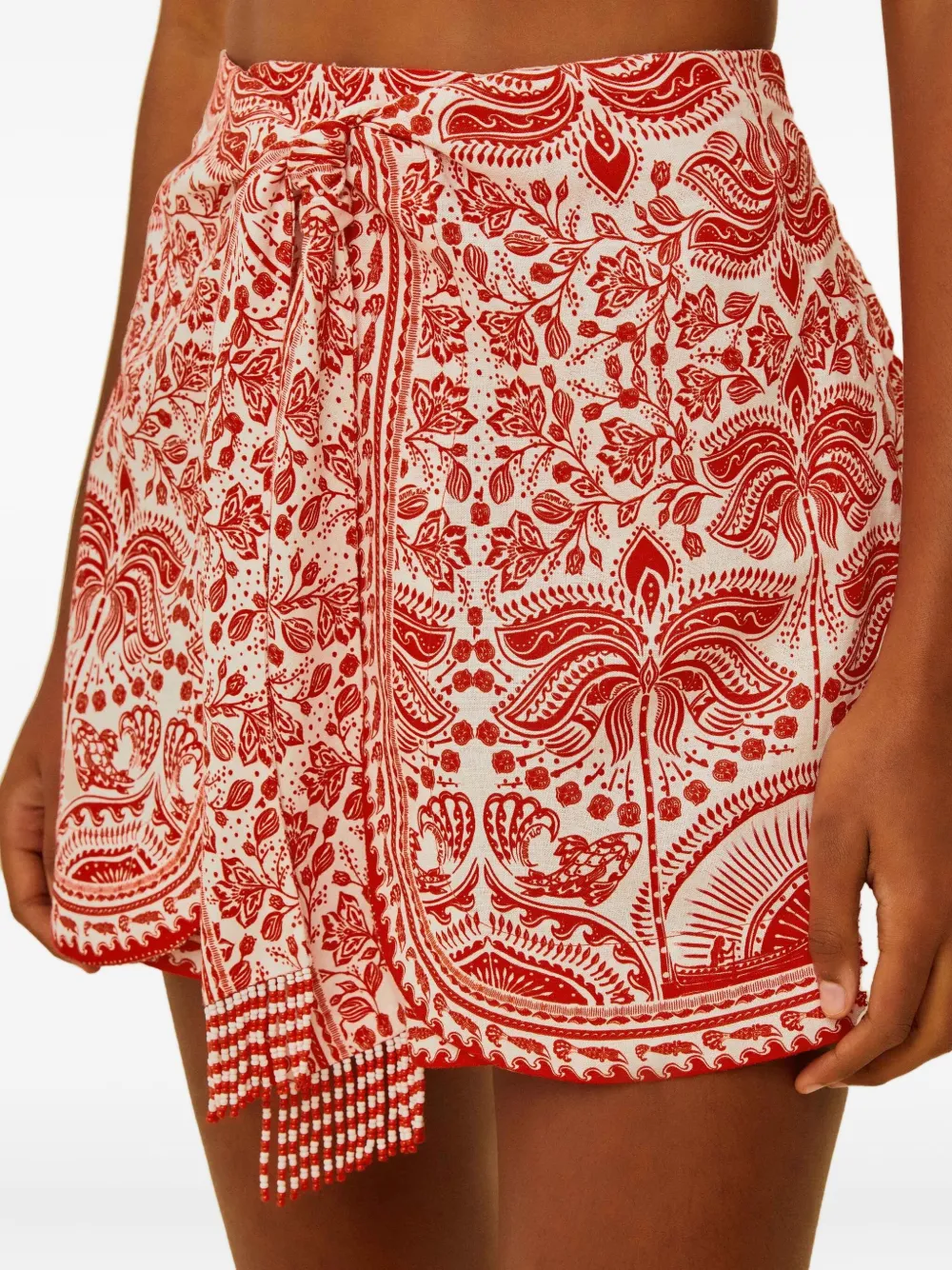 Farm Rio Tie-waist Floral-print Shorts In Multi