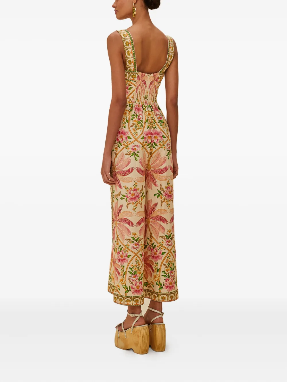 FARM Rio Palm Dream jumpsuit Beige