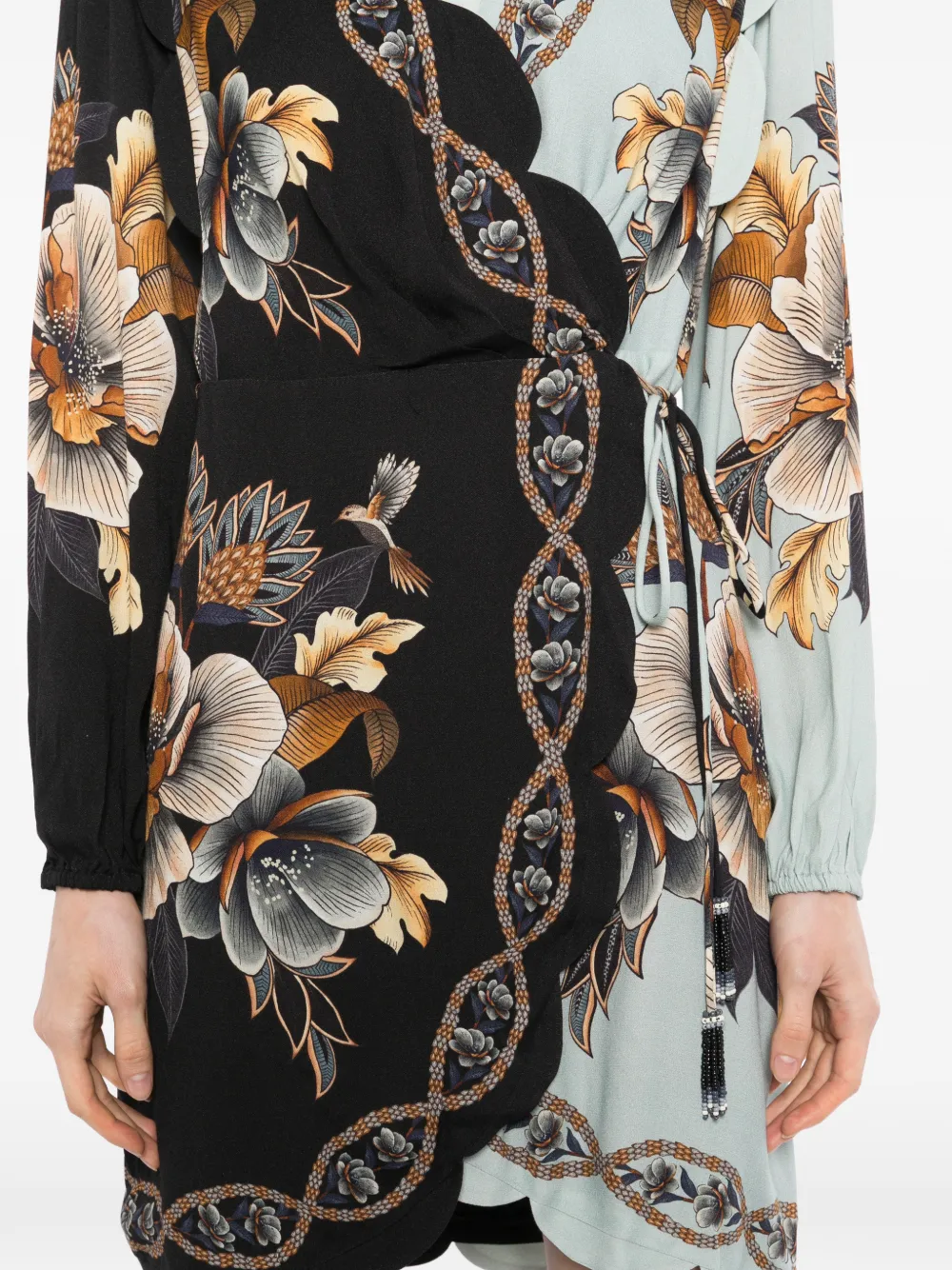 FARM Rio Mini-jurk met bloemenprint Zwart