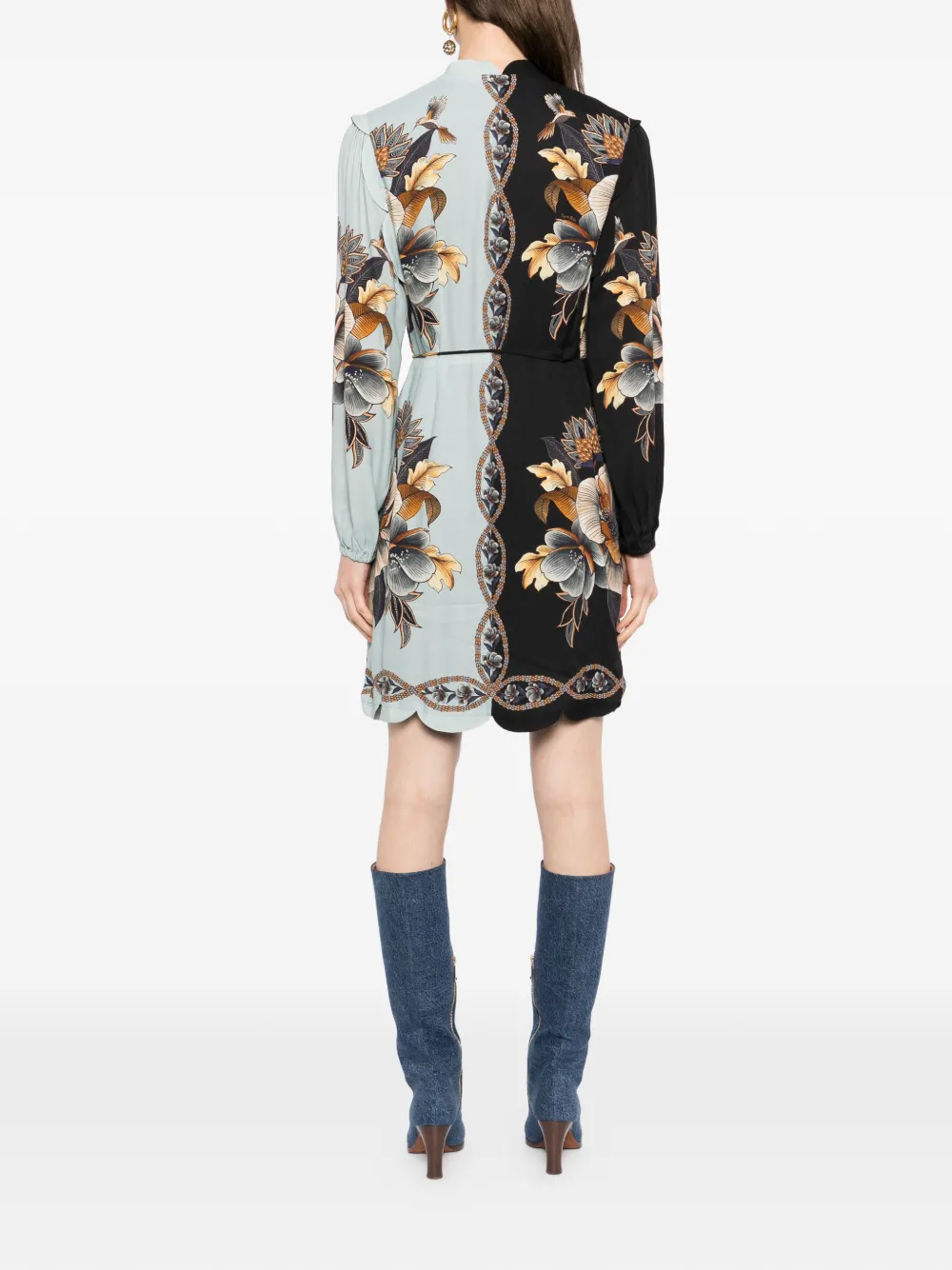 FARM Rio Mini-jurk met bloemenprint Zwart