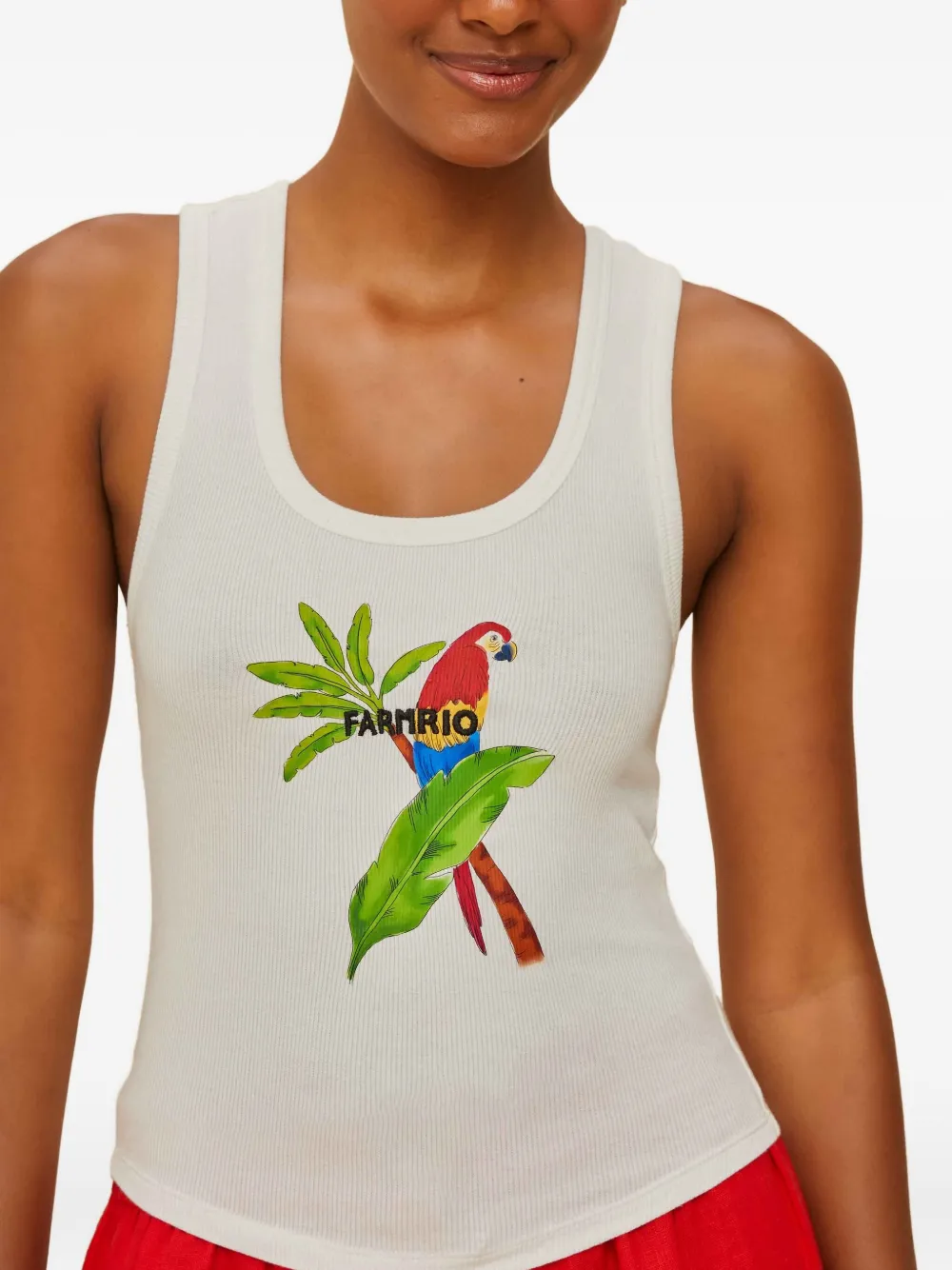 FARM Rio Tanktop met grafische print Wit