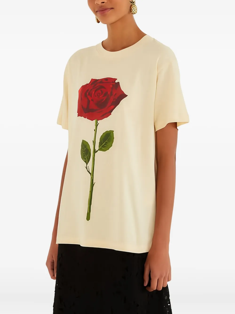 Farm Rio Rose-print T-shirt In Multi