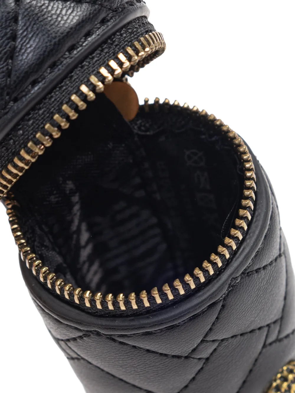 Kurt Geiger Kensington Lipstick Case Quilted Charm In Gold
