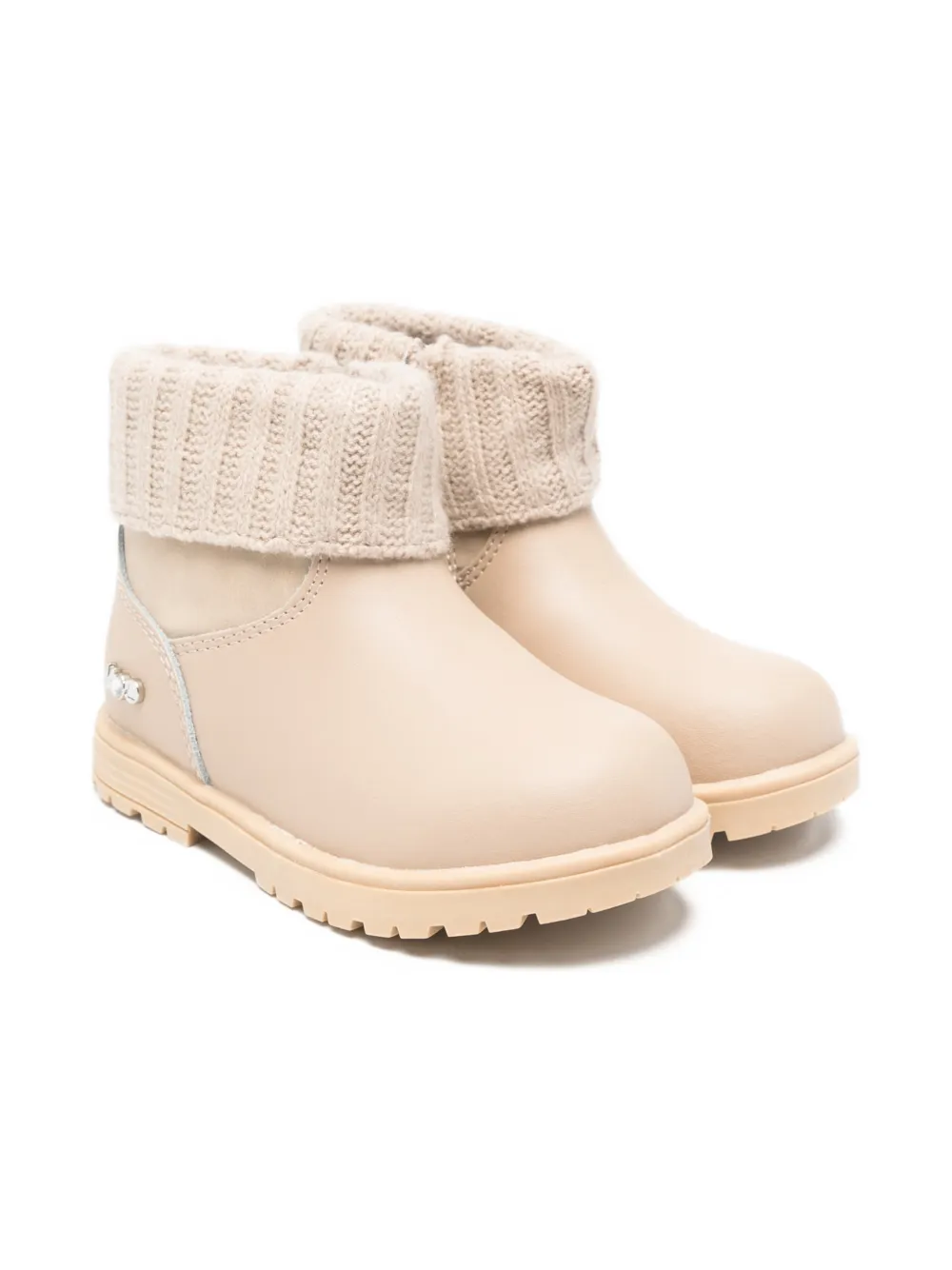 Mayoral knitted-trim ankle boots - ニュートラル Mayoral knitted-trim ankle boots - ニュートラル