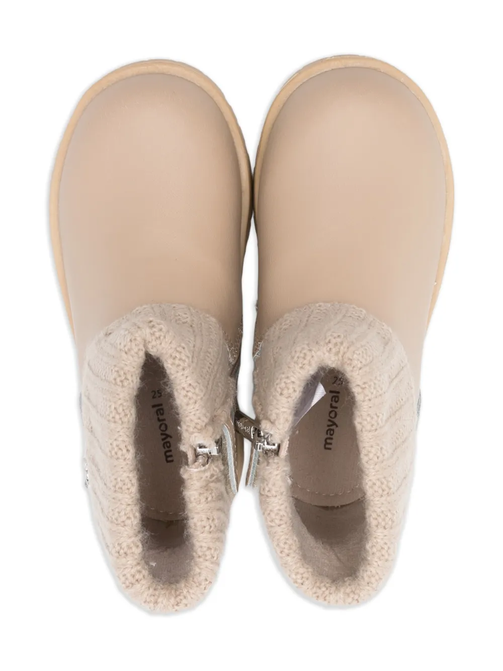 Mayoral Enkellaarzen met gebreide afwerking Beige