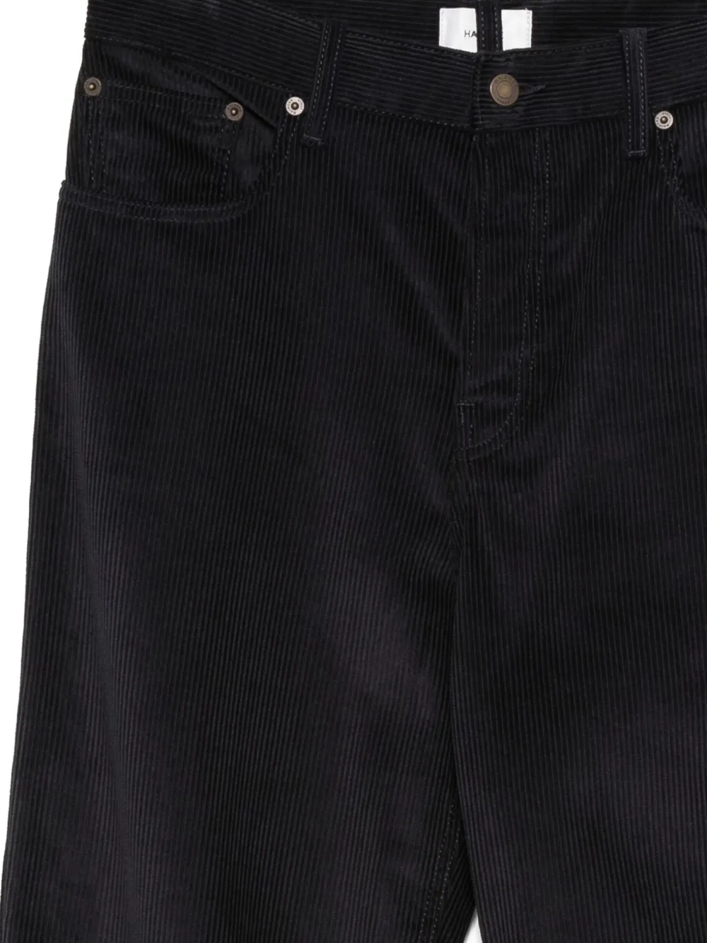 Haikure Ribfluwelen broek met knoopsluiting Blauw