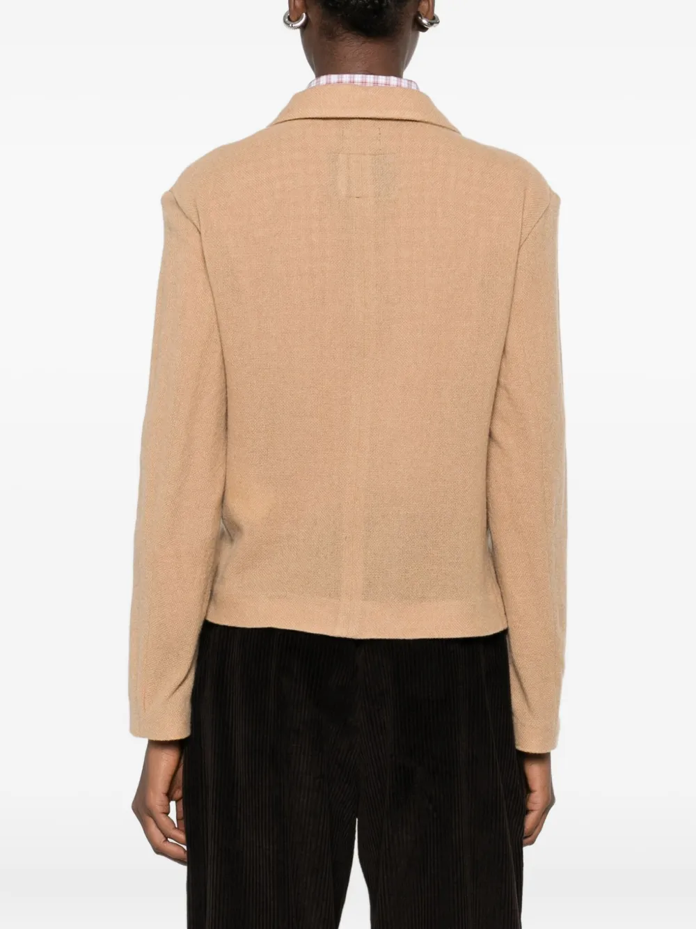 R13 Twisted Lapel Top In Brown