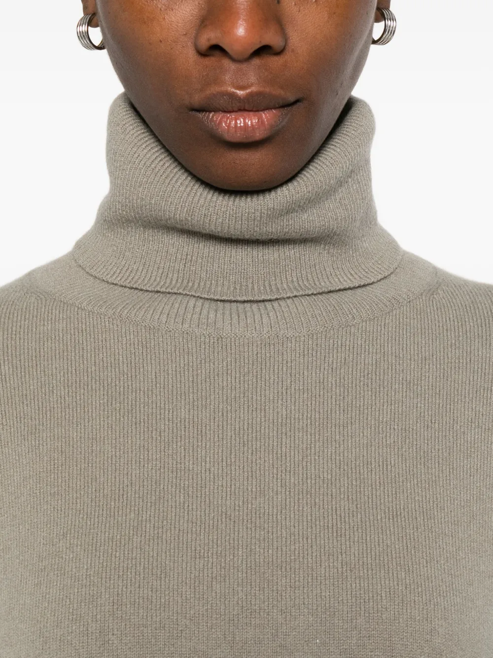 Hemisphere Roll-neck Sweater In Gray
