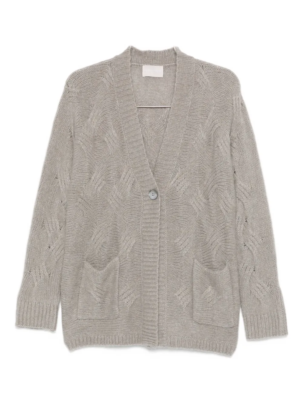 Hemisphere Cardigan in maglia a trecce - Toni neutri