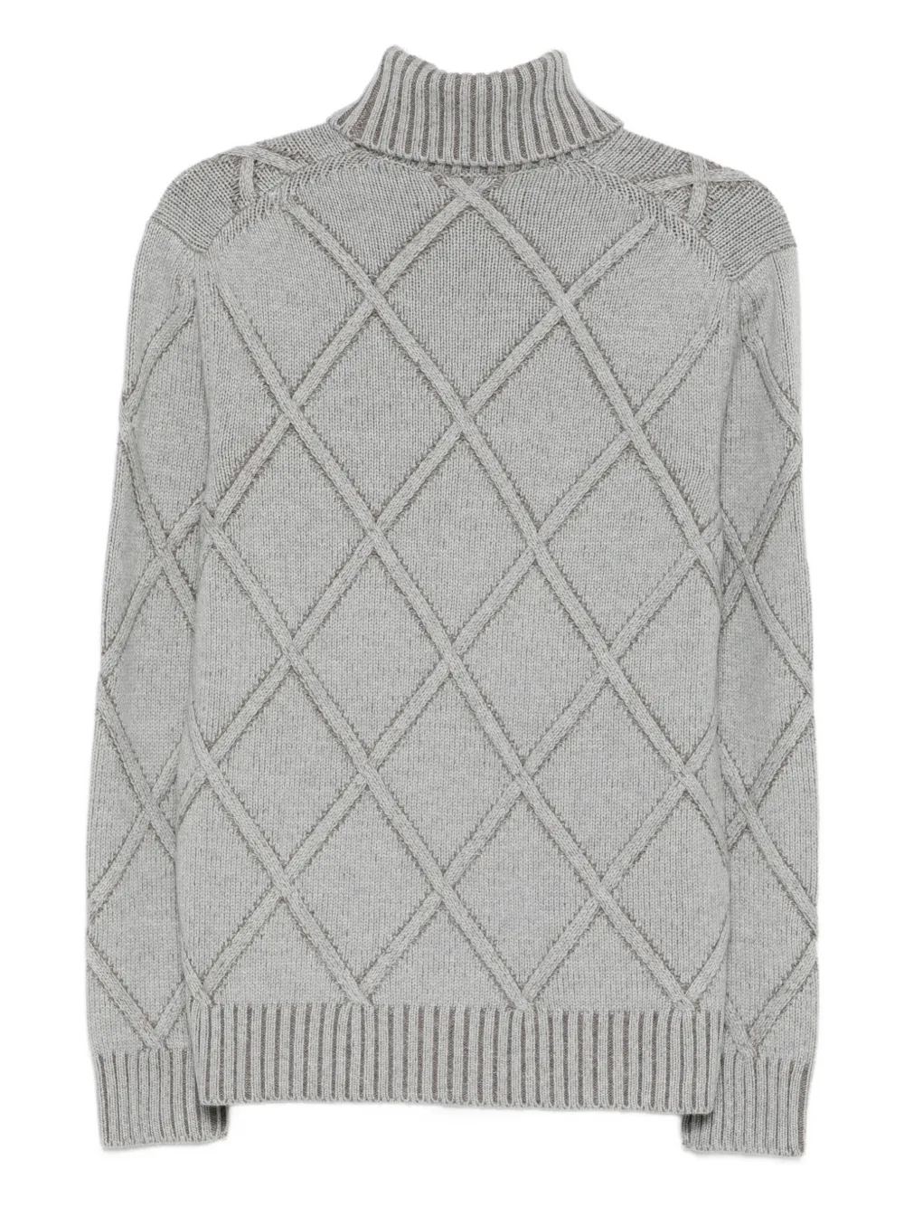 Barba argyle-checked roll-neck jumper | Jumpers | Image 2