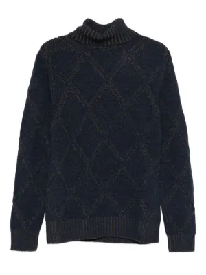 KAMIYA cable-knit Distressed Sweater | Black | FARFETCH