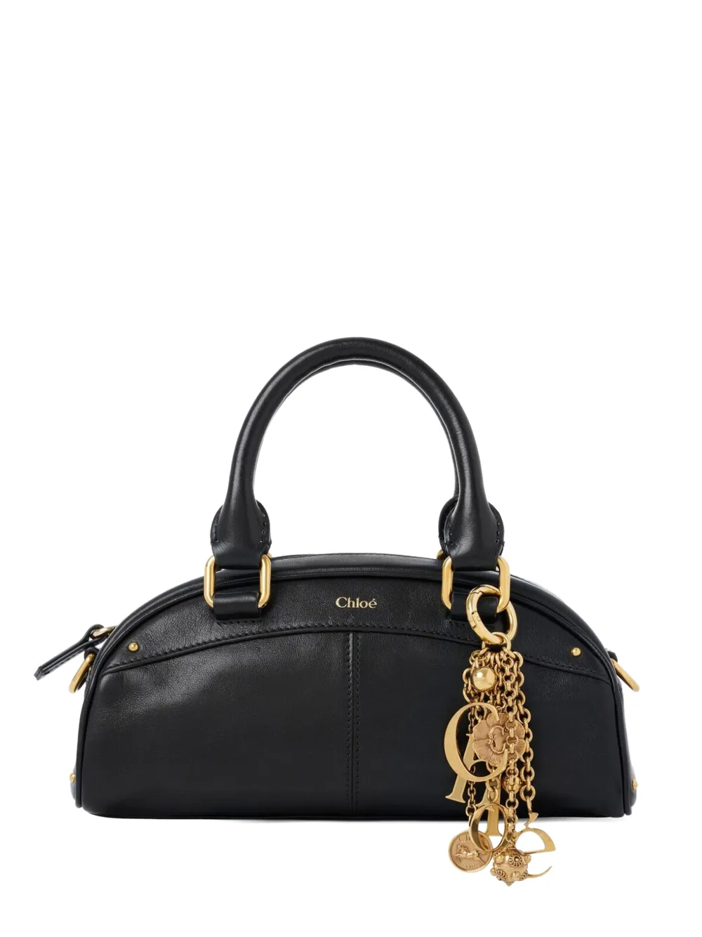 Chloé Borsa a spalla con applicazione - Nero