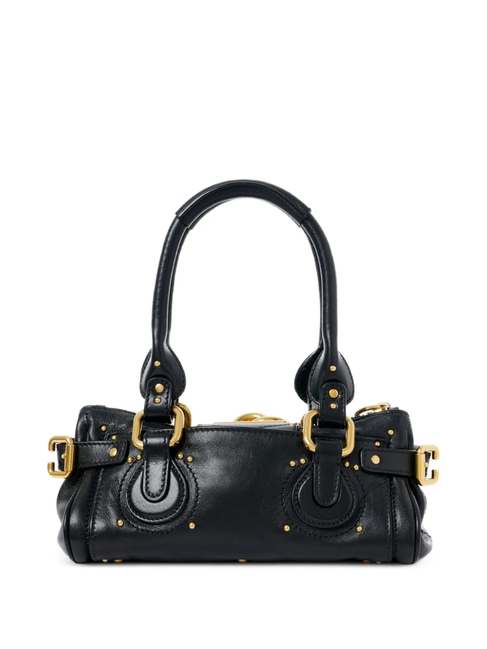 Chloé Small Paddington Bag in Grained Leather in Black, view 3
