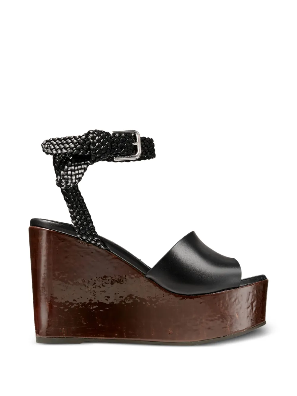 Jimmy Choo Jori gevlochten sandalen Zwart