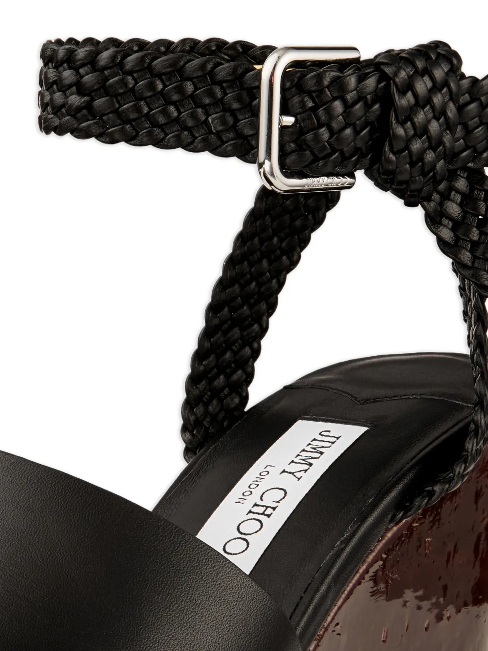 Jimmy Choo Jori gevlochten sandalen Zwart